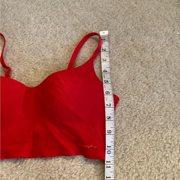 Victoria’s Secret Pink Wireless Lightly Lined Bra Bralette Red Small Sexy Comfy - Picture 9 of 11